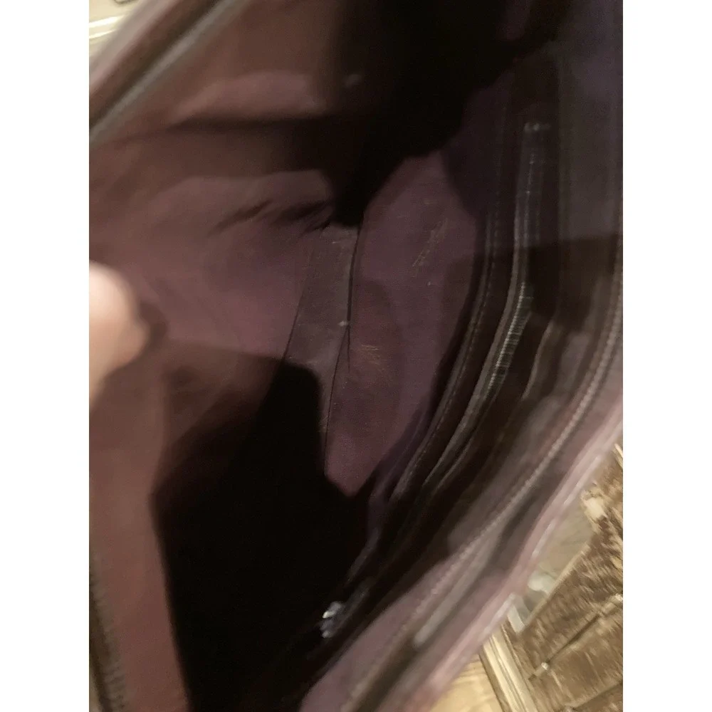 Coach Phoebe Purple Pebbled Leather Triple Compartment‎ Shoulder Bag 24621